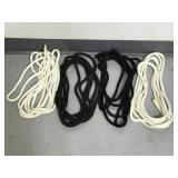 Four polyester ropes w/ open ends