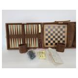 Backgammon, chess and checkers set