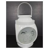 Metal white solar lantern