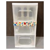 Homz white plastic 3 drawer storage container