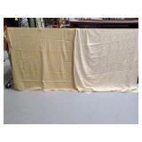 Two neutral table clothes