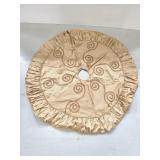 Kingsbury Home gold ruffle tree skirt