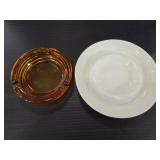 Shenango and amber ashtrays