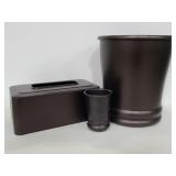 Bronzed metal style bathroom decor