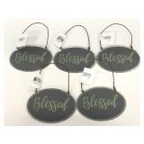 Five Primitives by Kathy small metal hanging signs