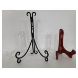 Metal, wood, and plastic plate displays