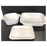Three Corning Ware baking dishes