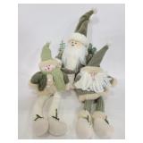 Stuffed Snowman and Santa art