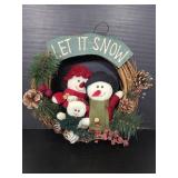 Let it snow snowman wreath