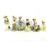 Six Josef Original fairy porcelain figurines