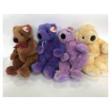 Four large TY Classic bears