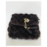 Bueno quilted fur purse