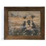 Rare Lee Dubin "Rebecca" farm girl print