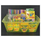 Lot of Crayola crayons, markers, chalk & paint