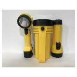 Three plastic flashlight combo lot