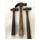 One claw hammer and two ball peen hammer combo