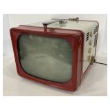 Vintage 1950s G.E. portable metal tube TV