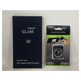 New glass screen protector & ring phone holder