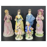 Lot of 6 vintage porcelain French figures
