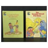 Pair of vintage Sesame Street hardcover books
