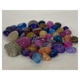 Colorful collection of polished rocks & stones