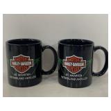 Pair of Harley Davidson St. Maarten mugs