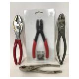Four assorted pliers combo lot