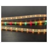 Three strands of rope lights