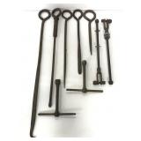 Vintage metal 9 piece tool set