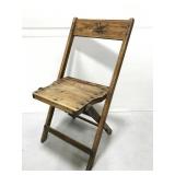 Vintage Dowd oak wood folding chair