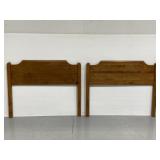 Pair of Ethan Allen vintage twin wood headboards