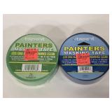 Two unopened packages of painters masking tape