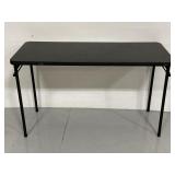 Cosco black vinyl top metal folding table