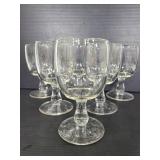 Set of 6 glass goblets