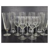 Footed, pilsner and wine glass collection