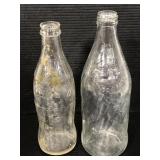 Vintage Coca-Cola and Pepsi glass bottles