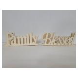 Family & Blessed light up wood signs