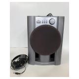Aiwa powered subwoofer, power cord & headphones
