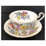 Victoria hand painted bone China tea cup & saucer