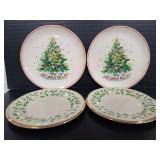 Two Salem and two Lenox Christmas plates