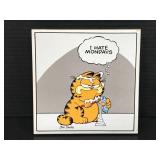 Enesco I Hate Mondays Garfield ceramic coaster