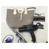 EuroXtreme hair dryer, Revlon curler and tote