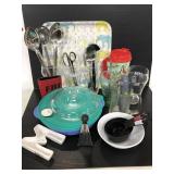 Lot of assorted kitchen utensils and items