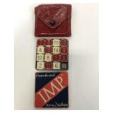 IMP sliding metal number game with case