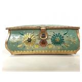 Vintage tin box w/ raised flowers