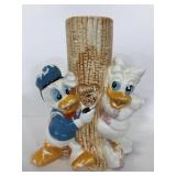 Rare vintage Donald & Daisy ceramic vase