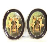 Two mini Royal Crown Cola tin trays