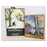 Vintage toffee & maple syrup tins