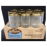 Lot of 11 Kerr Mason jars w/ original box- NOS