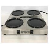 Two Bunn dual electric coffee pot warmers